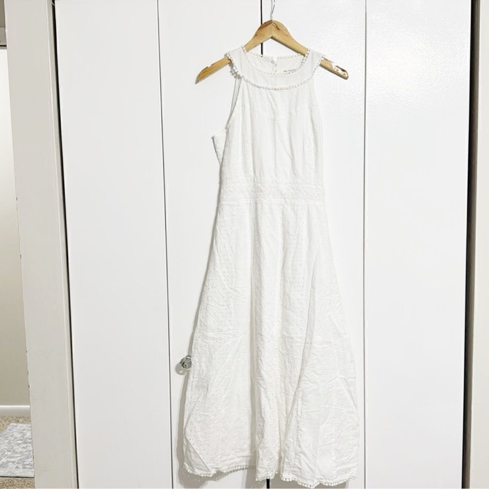 Sundance Midi Eyelet  A-Line Dress Size 8